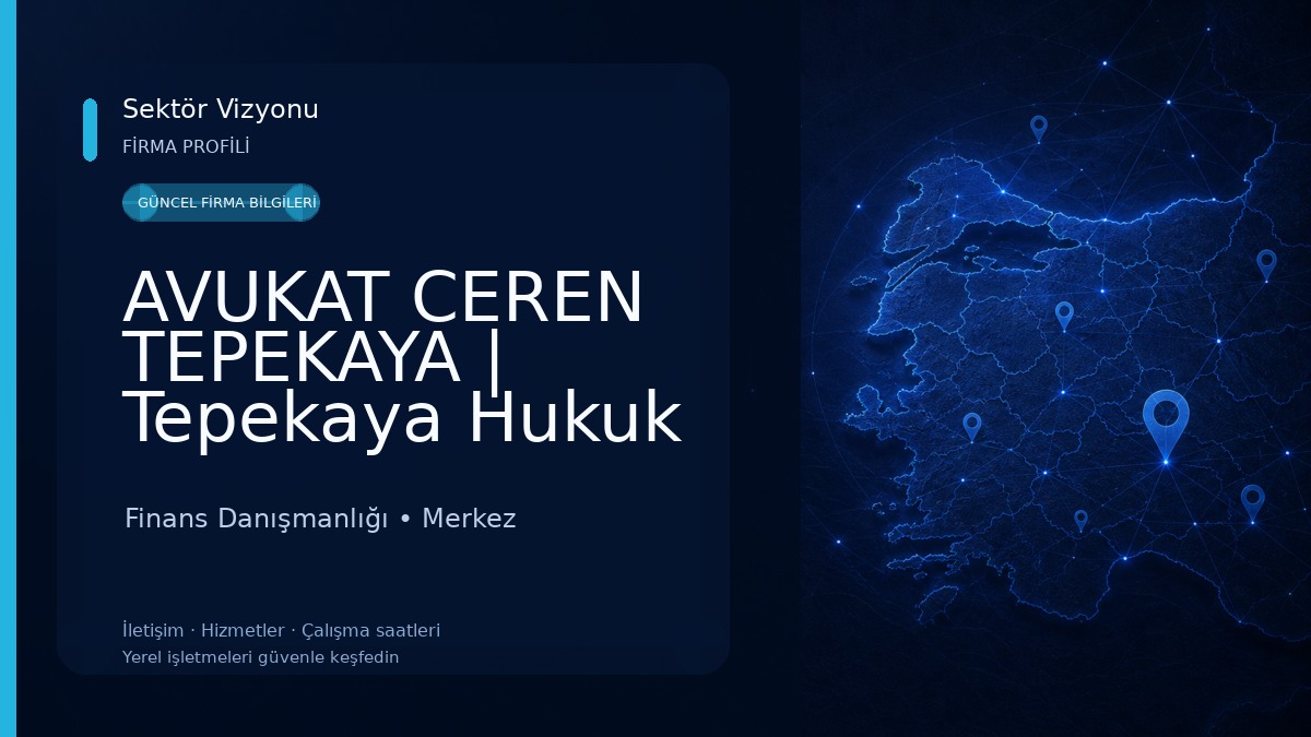 AVUKAT CEREN TEPEKAYA | Tepekaya Hukuk Bürosu Finans Danışmanlığı