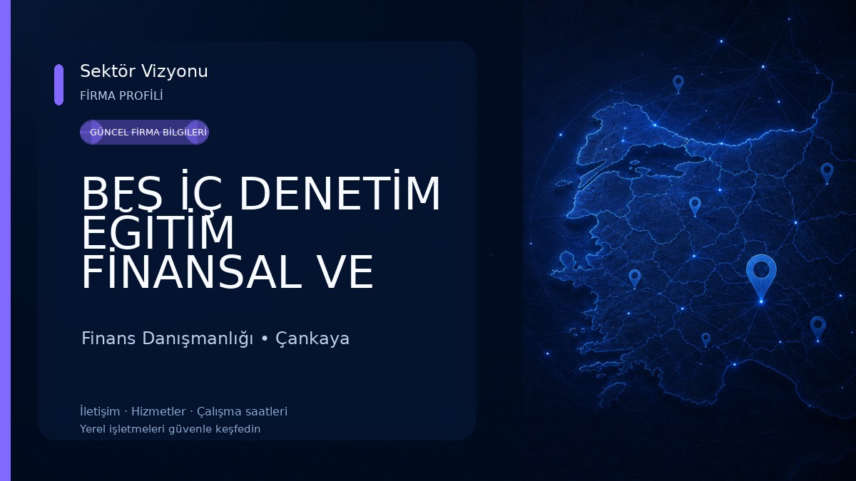 BFS İÇ DENETİM EĞİTİM FİNANSAL VE KURUMSAL YÖNETİM DANIŞMANLIĞI A.Ş. Finans Danışmanlığı