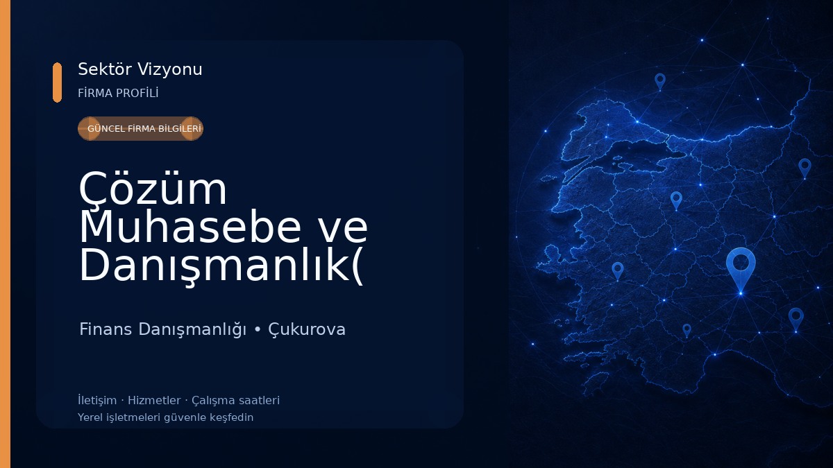 Çözüm Muhasebe ve Danışmanlık( SMMM İbrahim İlker Sorar) Finans Danışmanlığı